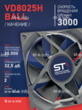 Вентилятор  VD8025H Ball (качения) 12V - st-e.info - Киров