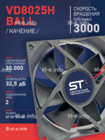 Вентилятор  VD8025H Ball (качения) 12V - st-e.info - Киров