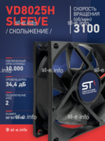 Вентилятор VD8025H sleeve (скольжение) 24V - st-e.info - Киров