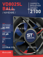 Вентилятор  VD8025L Ball (качения) 24V - st-e.info - Киров