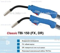 Горелка для полуавтоматической сварки TBi 150-DR-blue-ESG, с поворотным корпусом, длина 3 метра - st-e.info - Киров