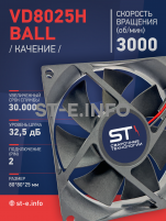 Вентилятор  VD8025H Ball (качения) 12V - st-e.info - Киров