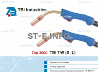Горелка для полуавтоматической сварки TBi 7W-blue-ESW long, длина 4 метра - st-e.info - Киров