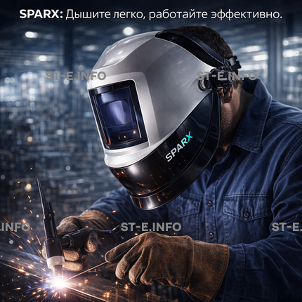 Маска сварщика Sparx с устройством подачи воздуха - st-e.info - Киров